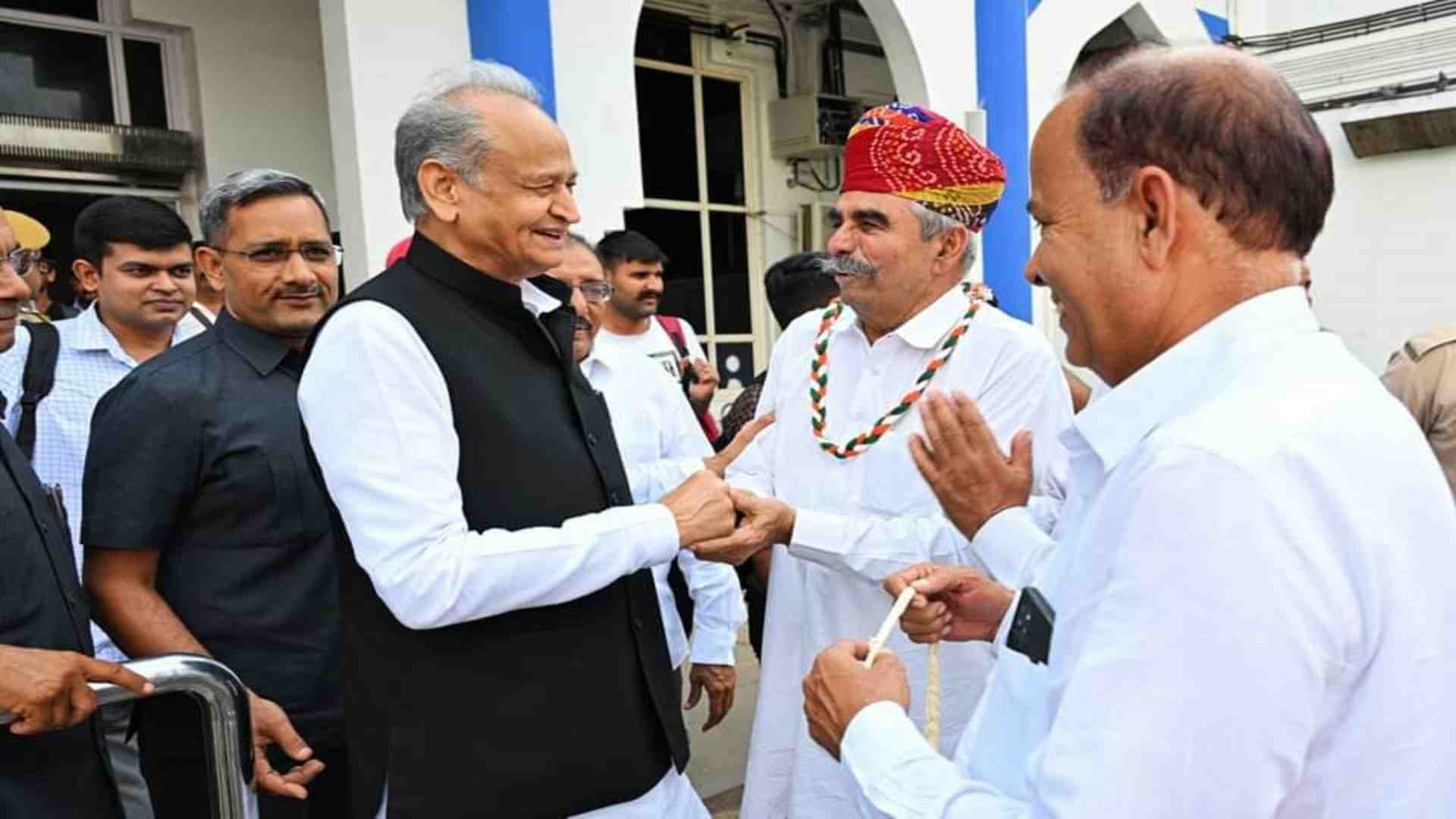 जोधपुर में अशोक गहलोत का हुआ स्वागत।