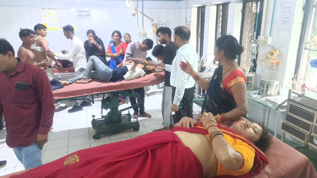 Bees attacked 20 devotees in the temple in Sajeti Kanpur