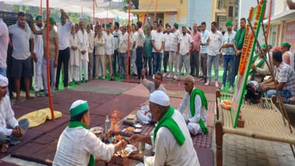 BKU protest continues in police station:Naresh Tikait said- farmers will give answer in 2027 elections
