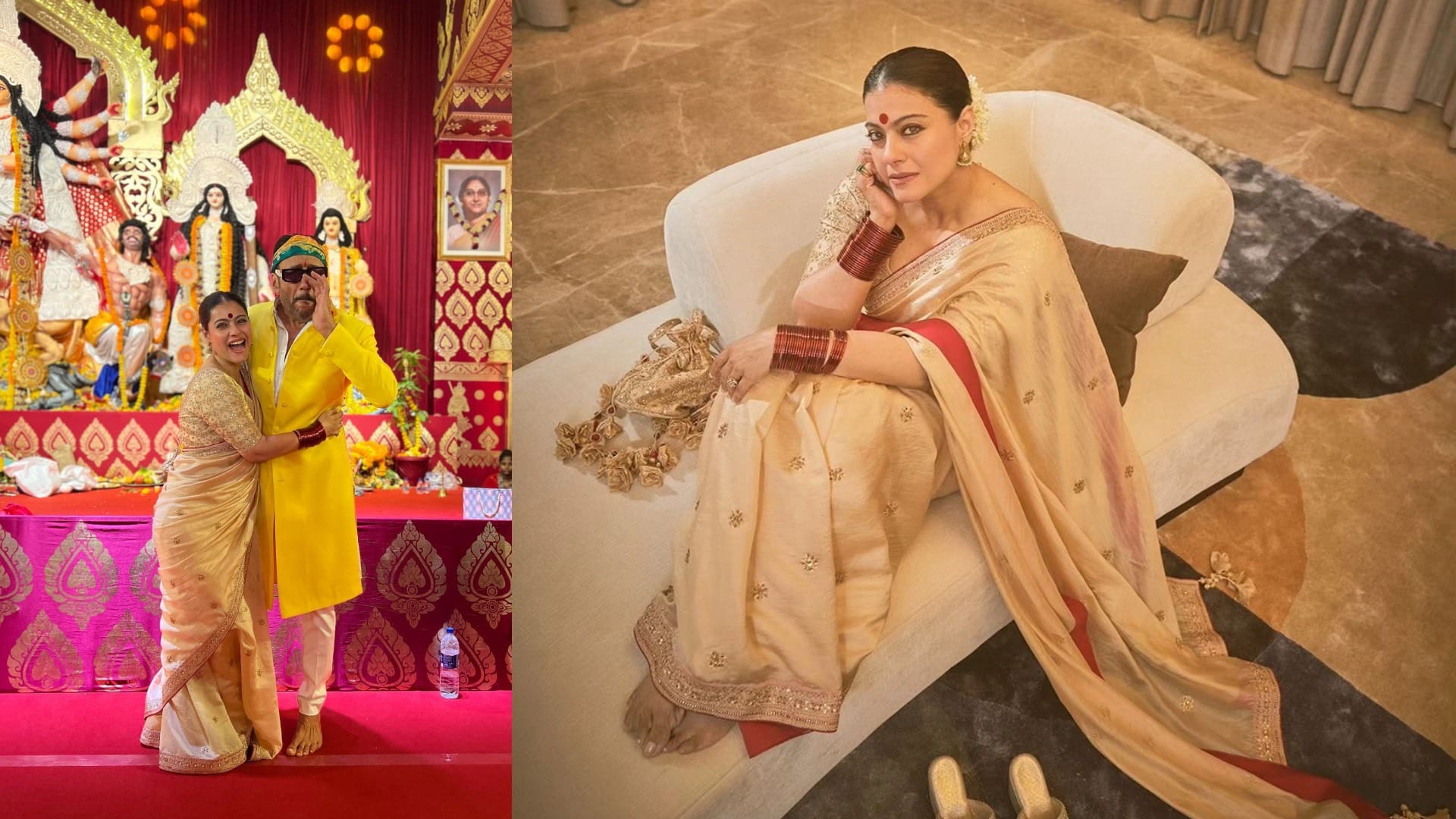 Durga Puja look of rani mukerji to kajol mouni roy in shardiya navratri 2024