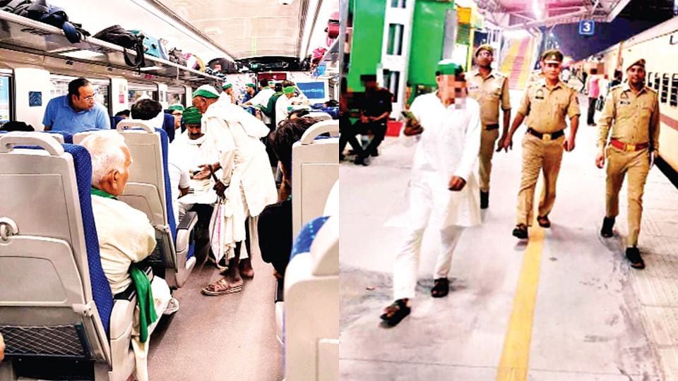 Farmers occupied Vande Bharat Express, GRP removed them, returned from Lucknow after holding Maha Panchayat