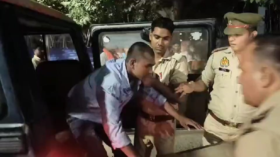 Police caught two accused in an encounter in the case of molestation of girl students in Deoria