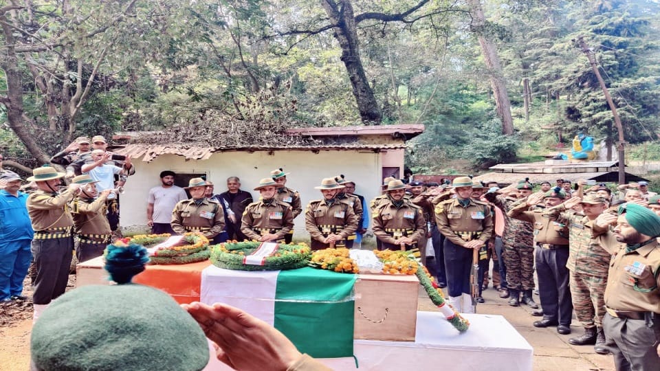 Last farewell given to soldier Manish with military honors in ranikhet