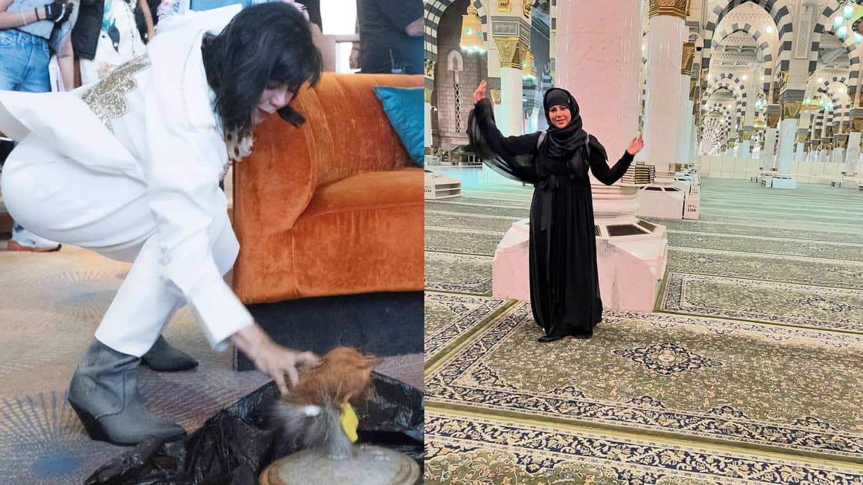 Warda s Nadiadwala pic viral breaking coconut wearing boots with akshay kumar housefull 5 shooting clapboard