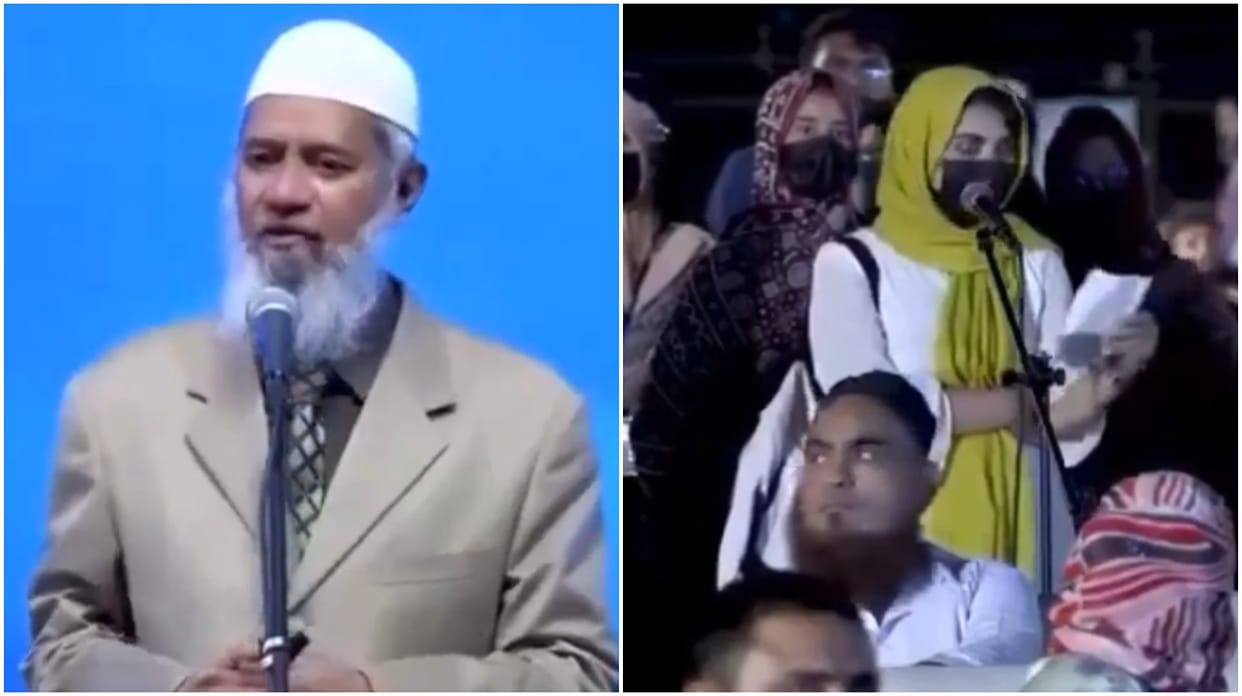 Video: Zakir Naik's heated exchange with girl on Islam and paedophilia