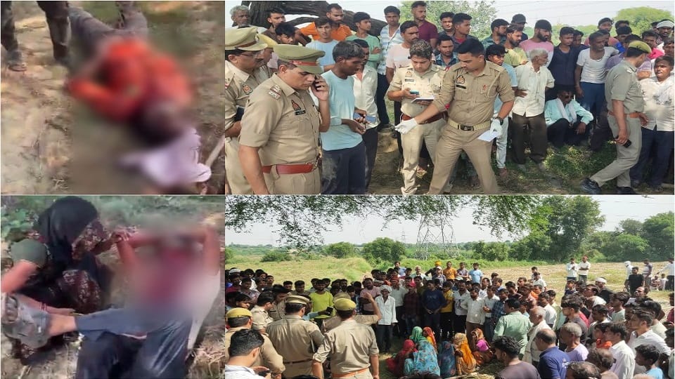 Scene of 25 minutes of bloody clash in Agra People covered in blood dead bodies of two brothers lying soaked