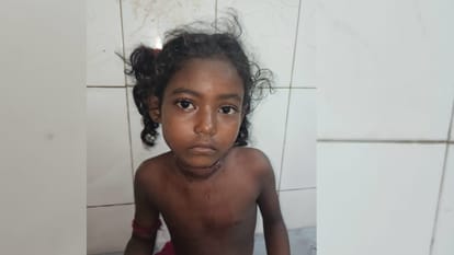 A wolf attacked on a child in hardi thana in bahraich.