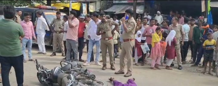 Balrampur: A network toer falls on a woman, she died.