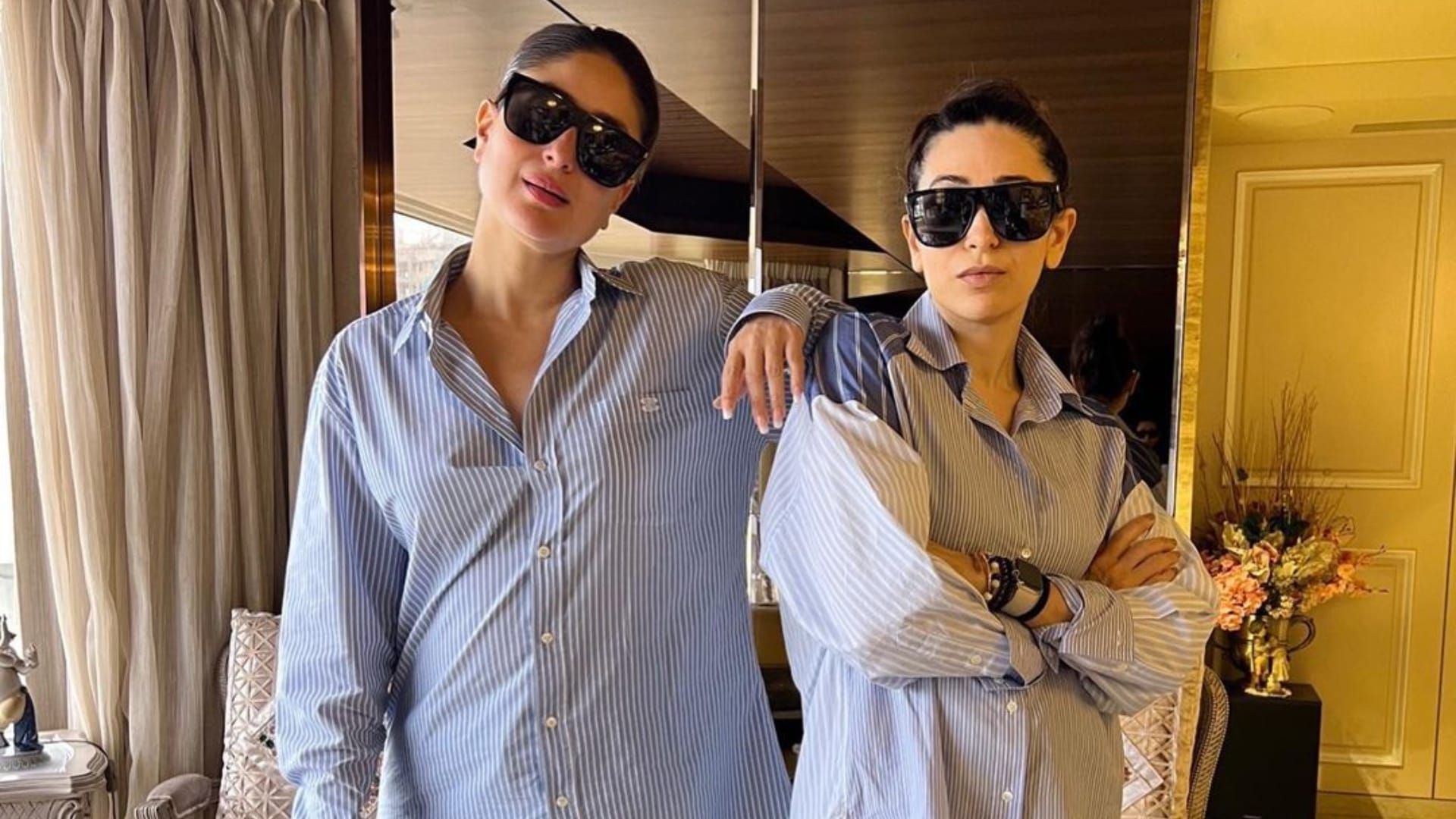 Kareena Kapoor and karisma kapoor spotted at father randhir kapoor home for dhanteras celebration