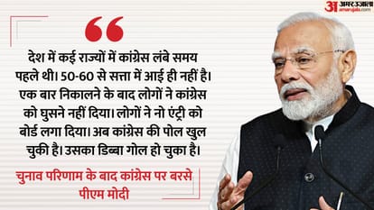 Election Results PM Modi BJP Headquarters JP Nadda Jammu Kashmir Haryana Nayab Singh Saini Hindi News Updates