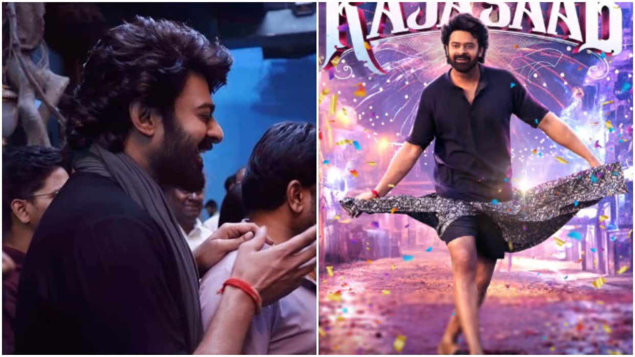 Prabhas new look from set of The Raja Saab gone viral team shared making video on director Maruthi Birthday