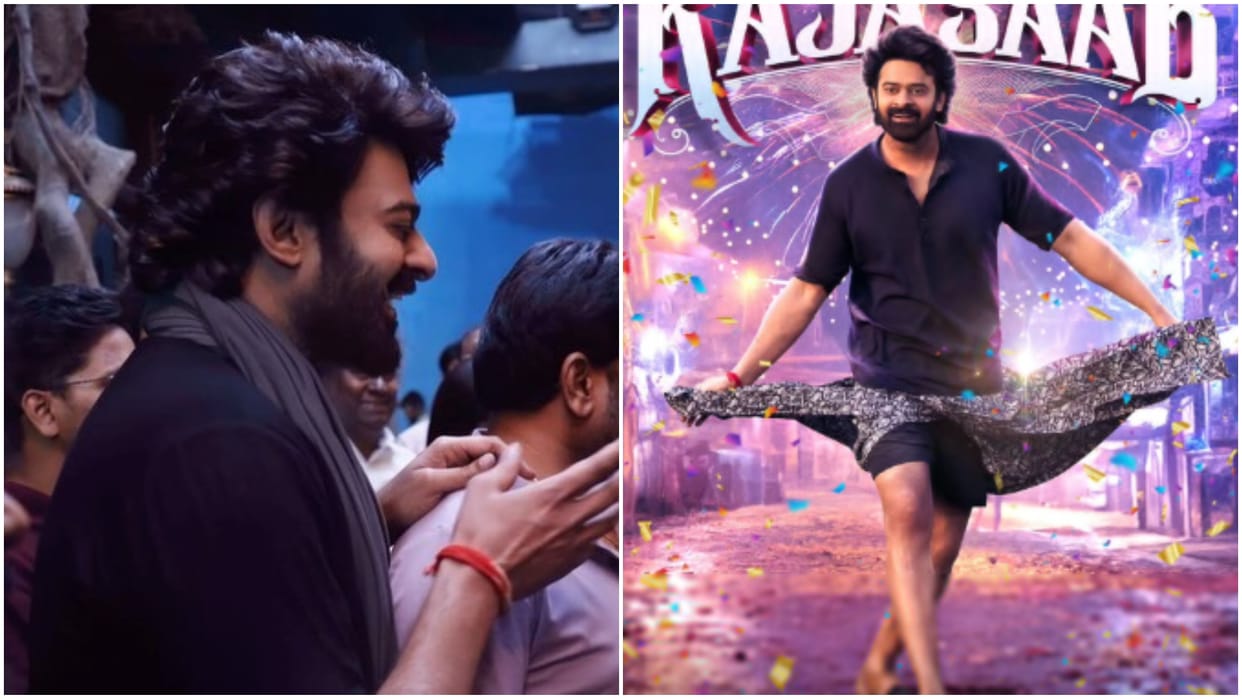 Prabhas new look from set of The Raja Saab gone viral team shared making video on director Maruthi Birthday