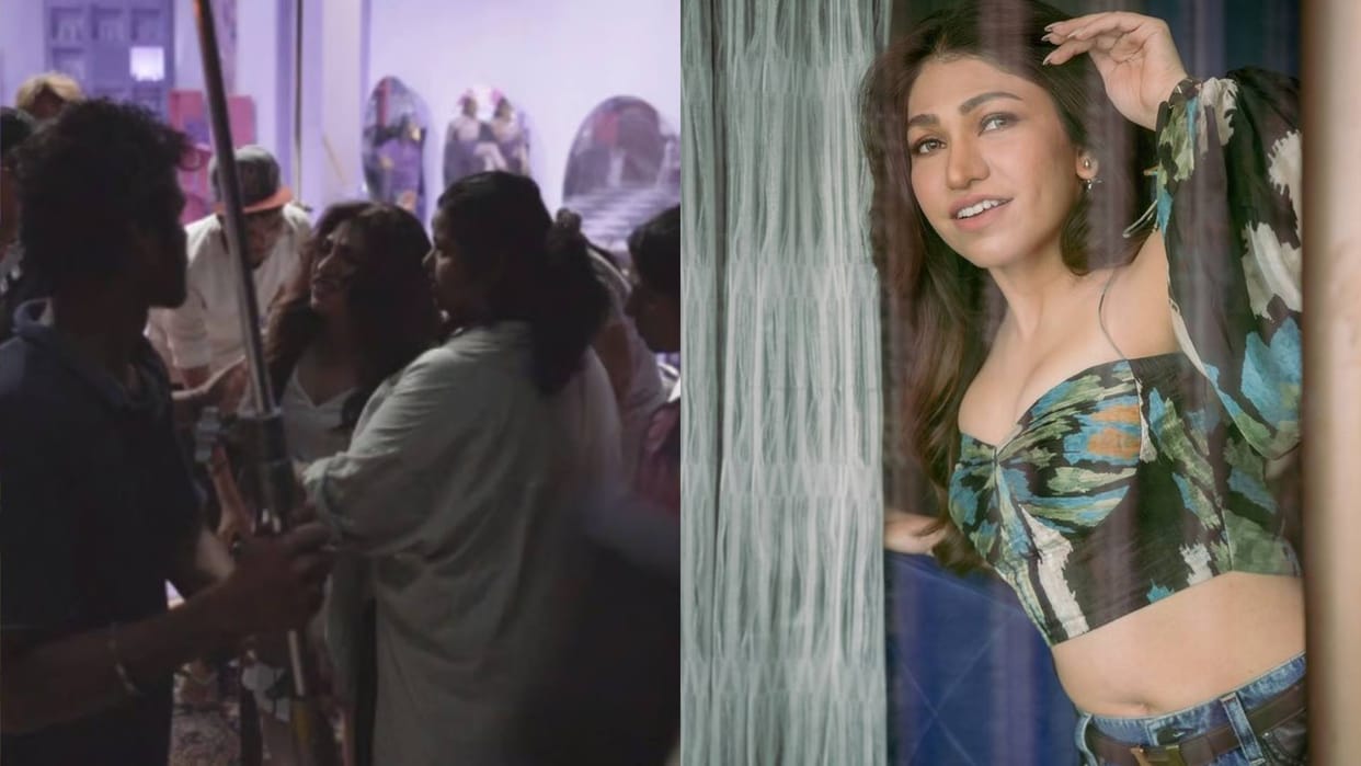 Tulsi Kumar got injured on the sets after a wooden plank fell on her Video goes viral on Internet