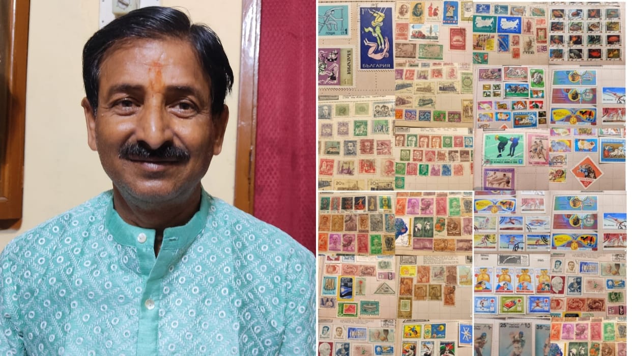 World Post Day Mahesh Patwari created a unique collection of Postal Stamps