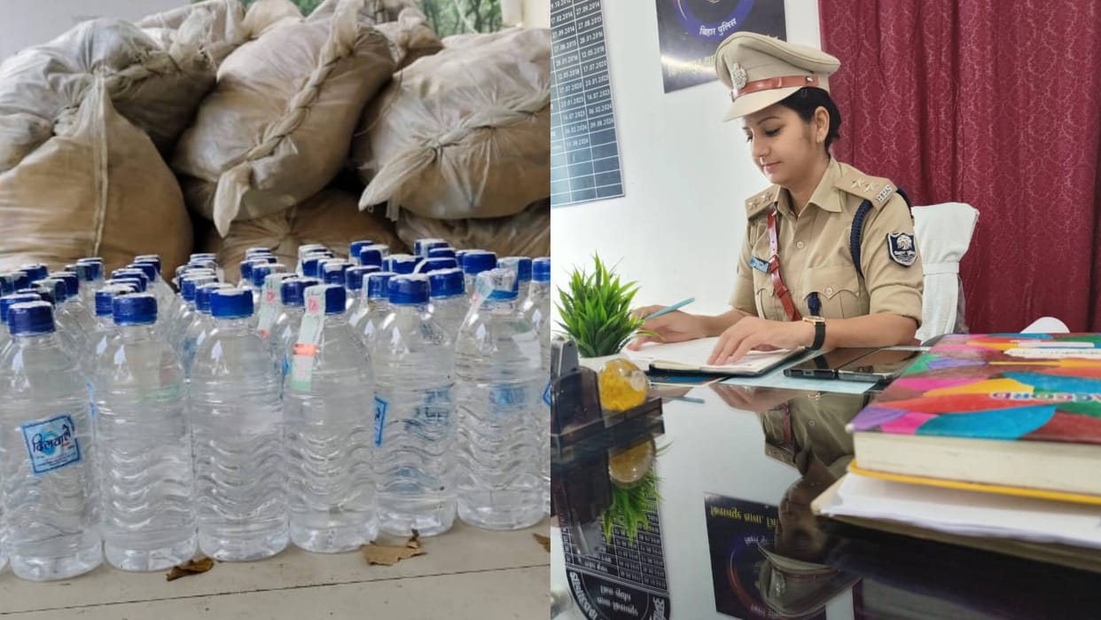 Bihar News Supaul Scorpio laden with liquor hit Dial 112 vehicle smugglers caught due to tyre blast