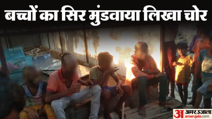 UP: On charges of grain theft, teenagers' heads were shaved, faces blackened and paraded in the village, case