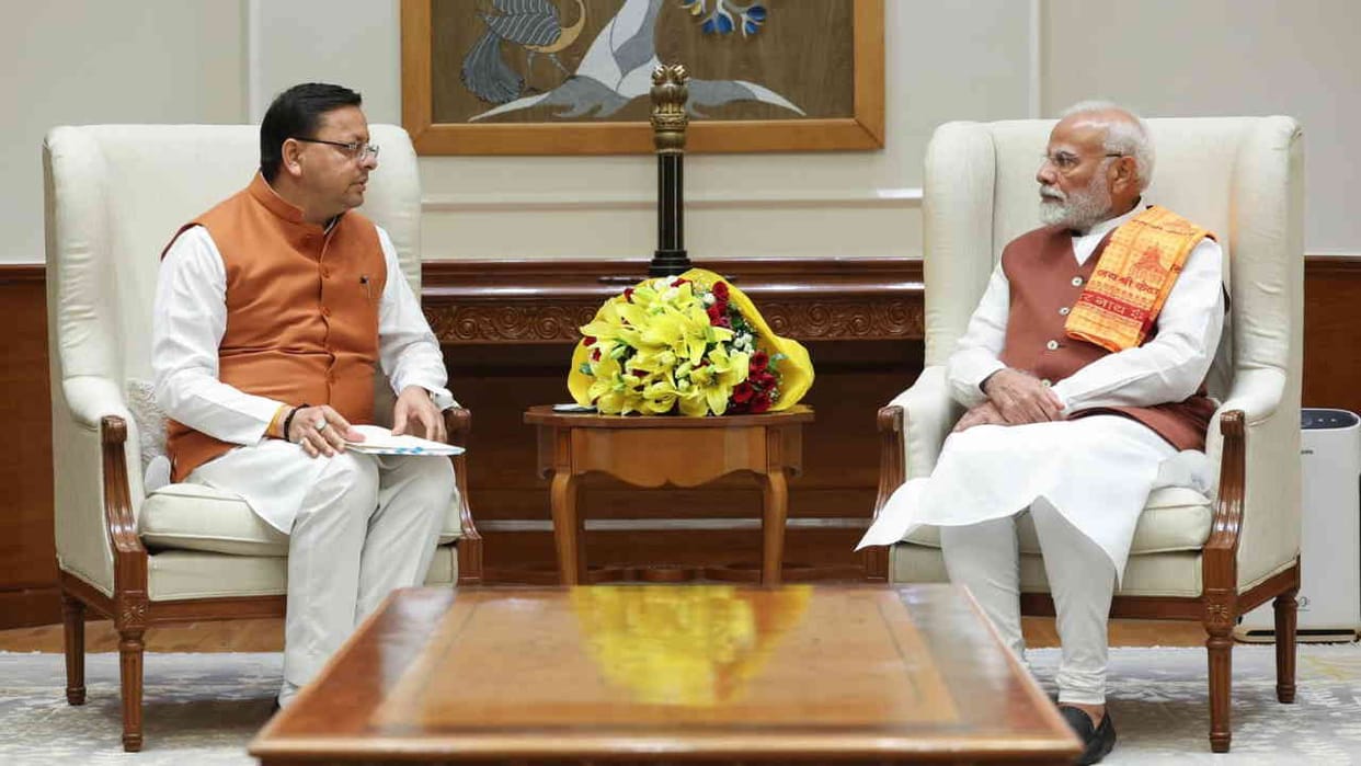 CM Dhami met PM Modi raised the issue of electricity and ropeway project Uttarakhand news in hindi