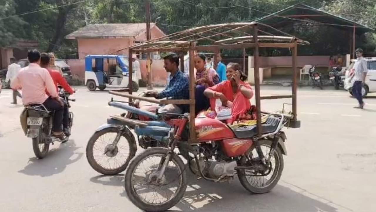 Pilibhit Man made desi jugaad vehicle in Pilibhit