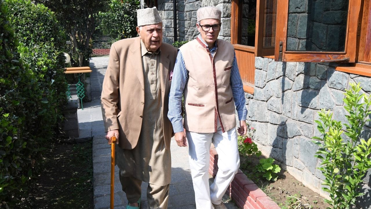 Celebration in Srinagar: Pictures of Omar Abdullah's victory, happiness seen among JKNC workers, Tariq Karra c