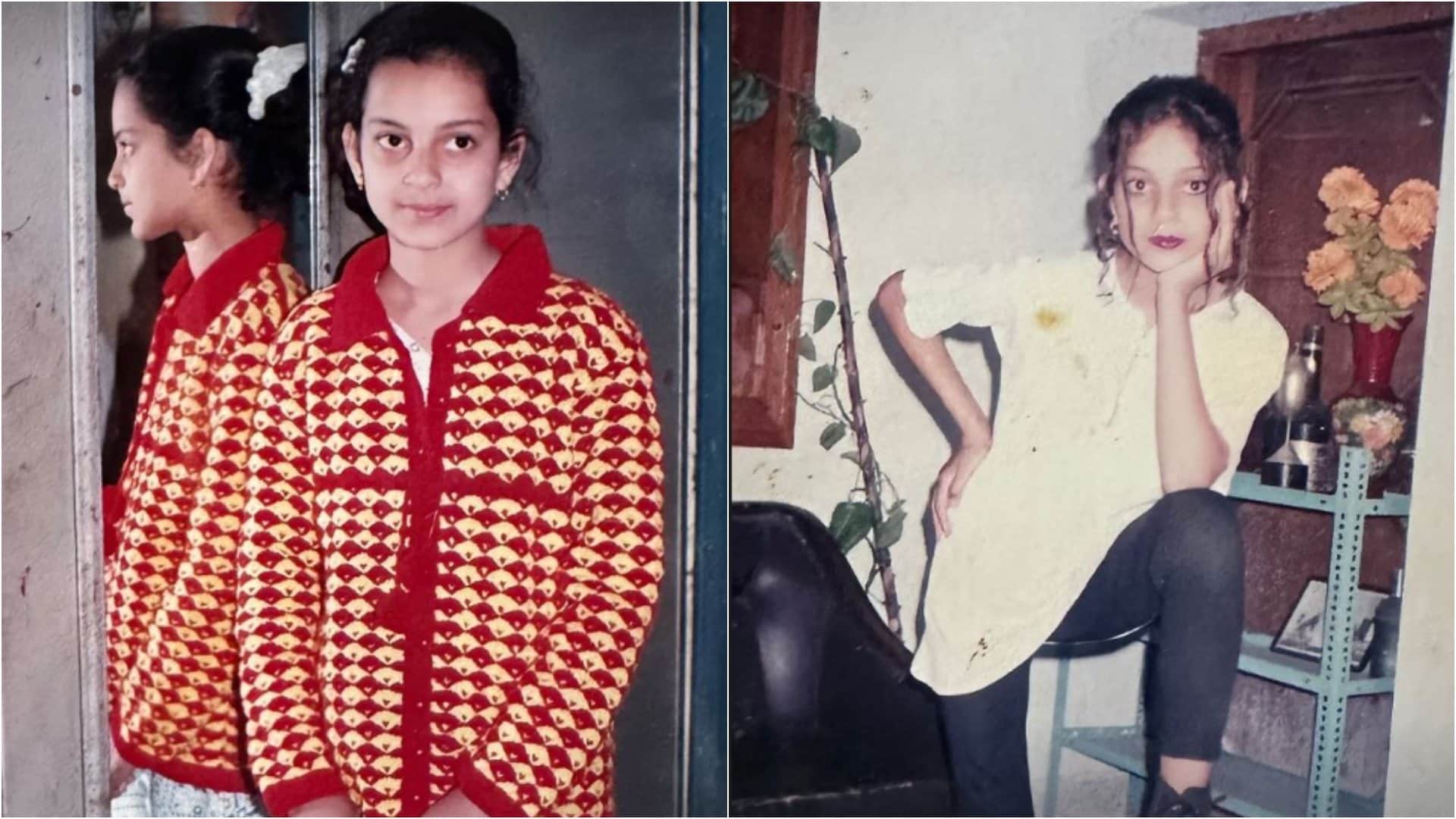 Kangana Ranaut Gets Nostalgic shares childhood pictures from old photo Album on brother Aksht Birthday