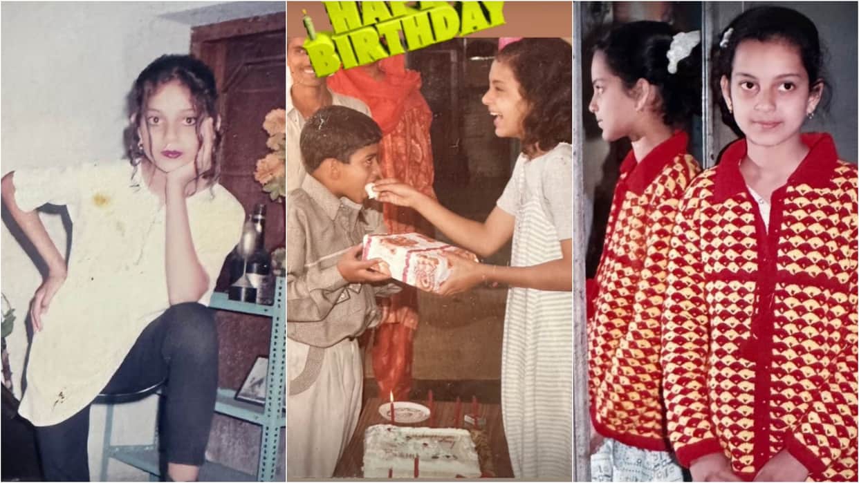 Kangana Ranaut Gets Nostalgic shares childhood pictures from old photo Album on brother Aksht Birthday