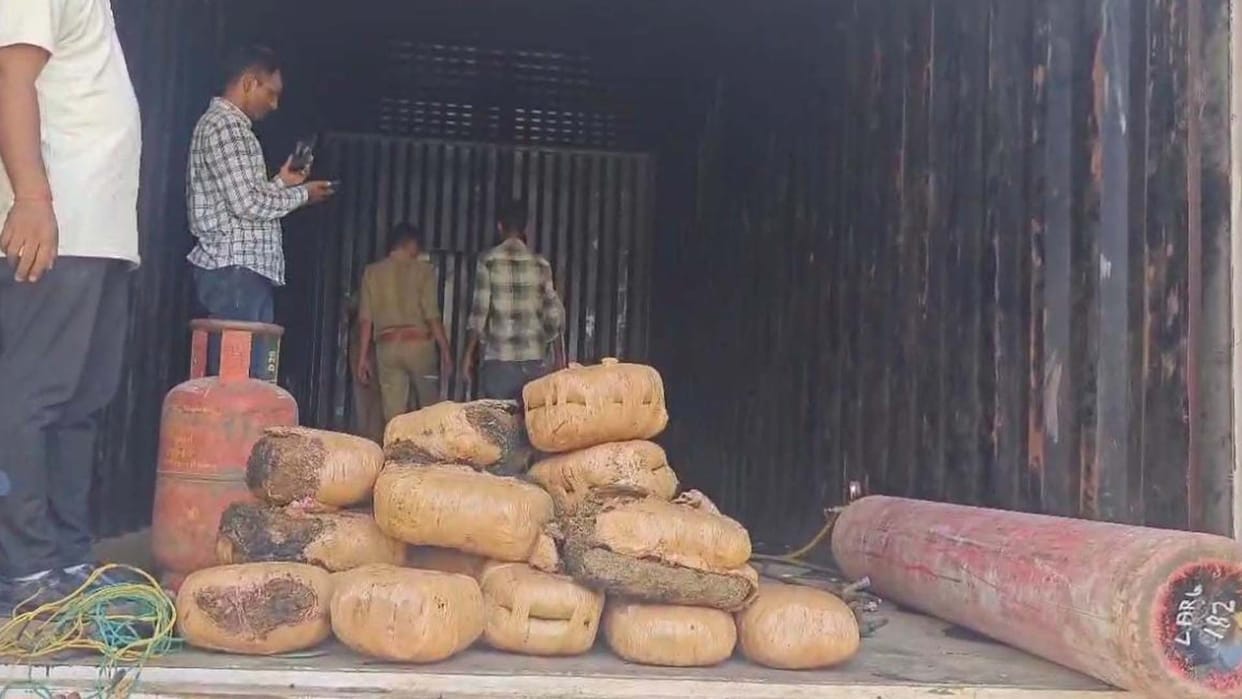 Mahoba: Ganja worth Rs 62 lakh recovered from container, Ganja