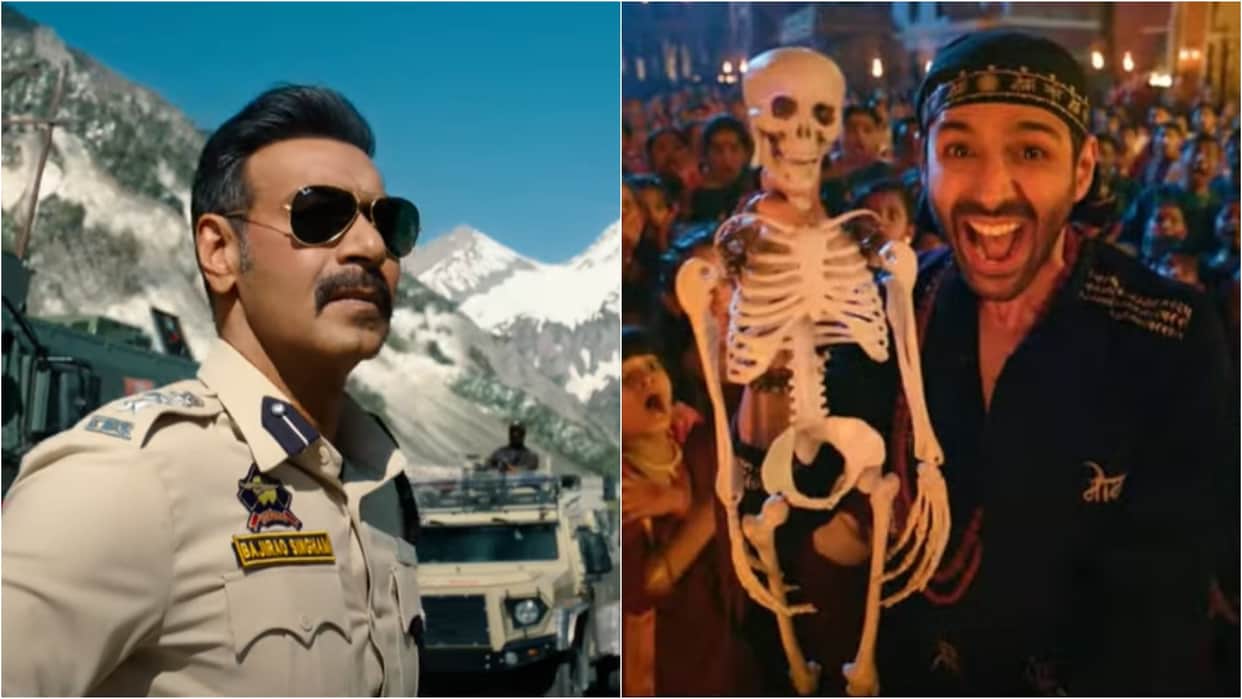 Bhool Bhulaiyaa 3 VS Singham Again Trailer: Netizens praising ajay Devgn Movie infront of kartik aaryan film