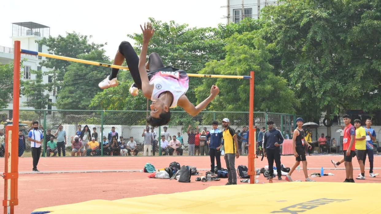 Seven Hundred showed strength in five events Devank won gold high jump