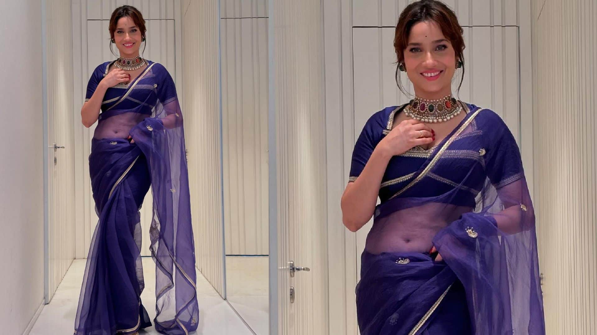 karwa chauth 2024 Ankita Lokhande Saree Collection for karwa chauth image