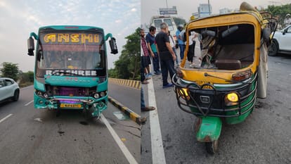 Lucknow: Accident on Shaheed Path