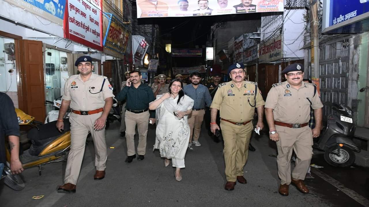 SSP patrolled on horse officers inspected the city in Bareilly