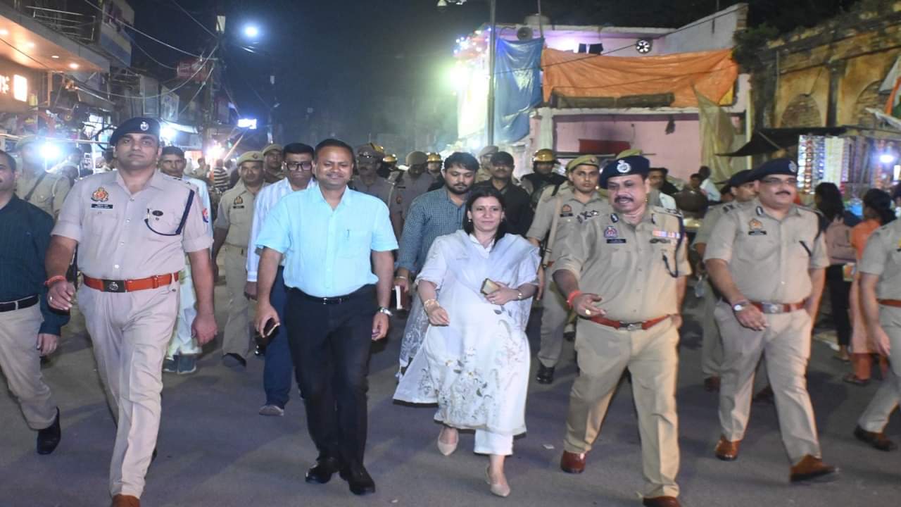 SSP patrolled on horse officers inspected the city in Bareilly
