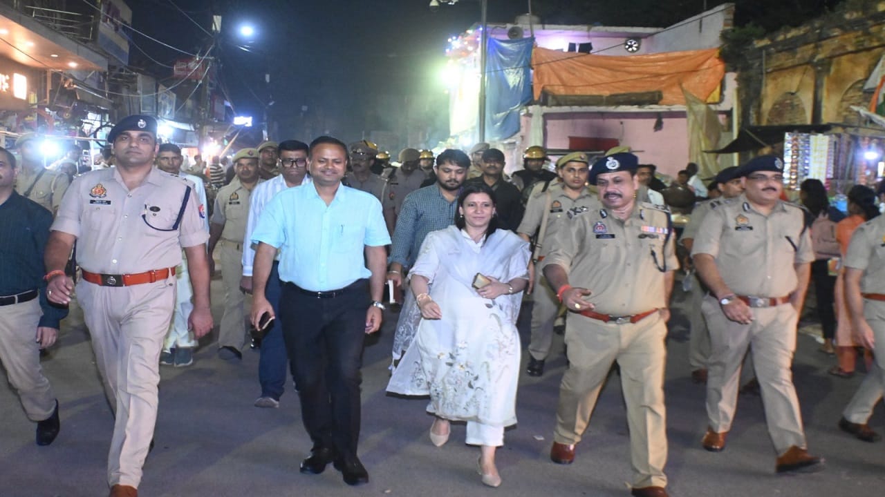 SSP patrolled on horse officers inspected the city in Bareilly