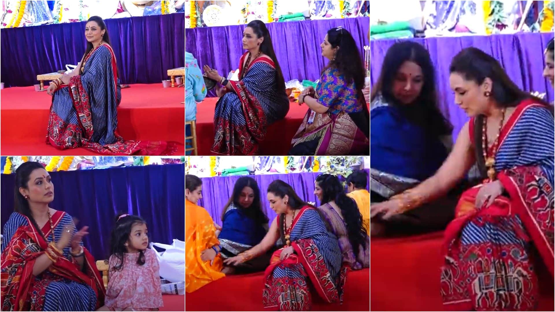 Kajol to Rani Mukerji Tanisha Kumar Sanu Sumona many celebs attends north bombay sarbojanin durga puja