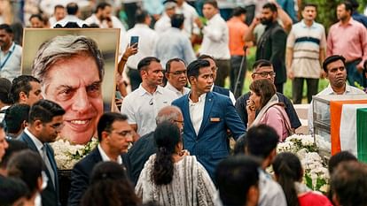 Ratan Tata mortal remains NCPA lawns  public viewing State funeral See Photos
