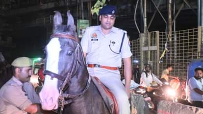 SSP patrolled on horse officers inspected the city in Bareilly