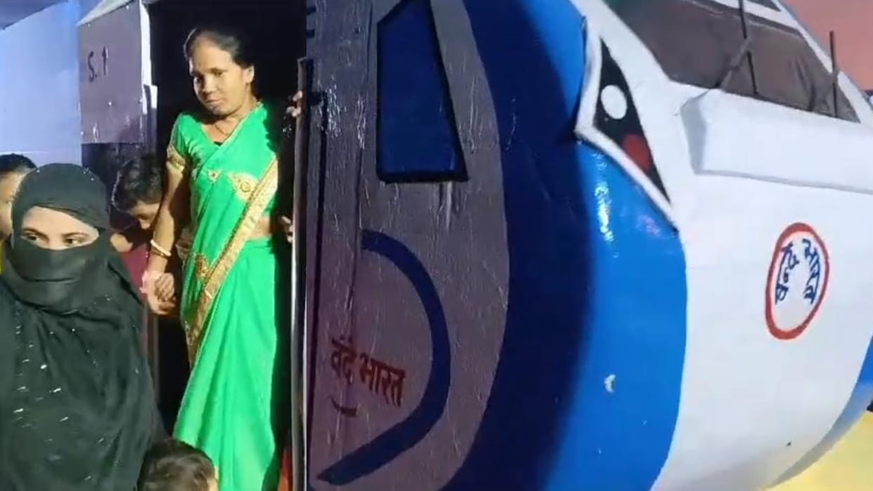 Vande Bharat Train Themed Navratri Pandal in Muzaffarpur Draws Crowds With Unique Experience Bihar News