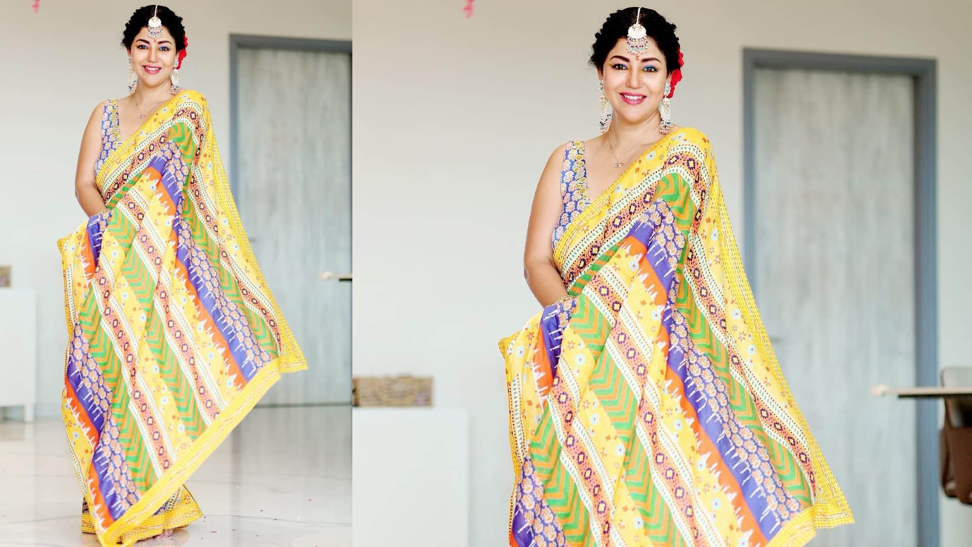 Dussehra 2024 best ethnic looks of debina bonnerjee for Dussehra  puja