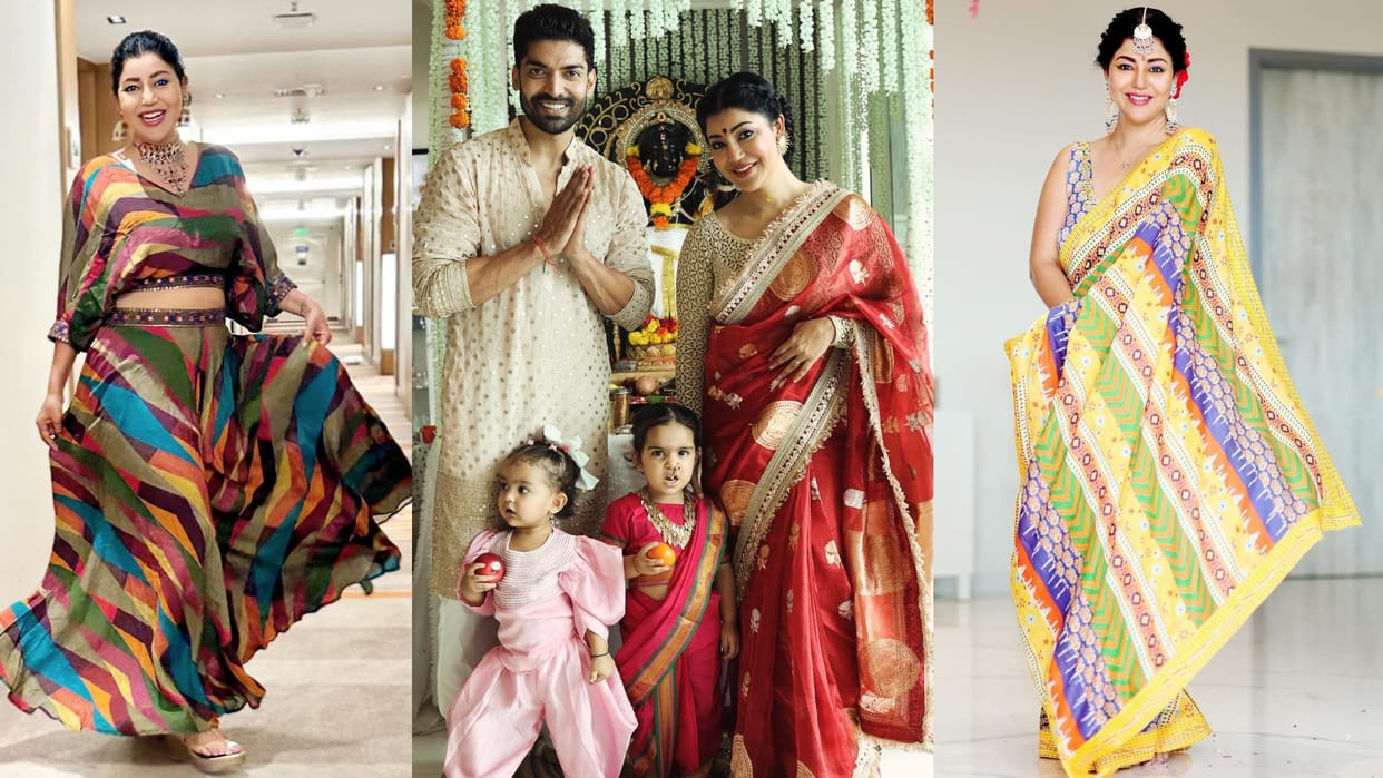 Dussehra 2024 best ethnic looks of debina bonnerjee for Dussehra  puja