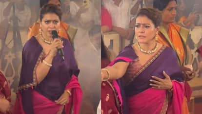 Kajol lost her cool at those who entered the Durga Puja pandal wearing shoes Video Goes viral On Internet