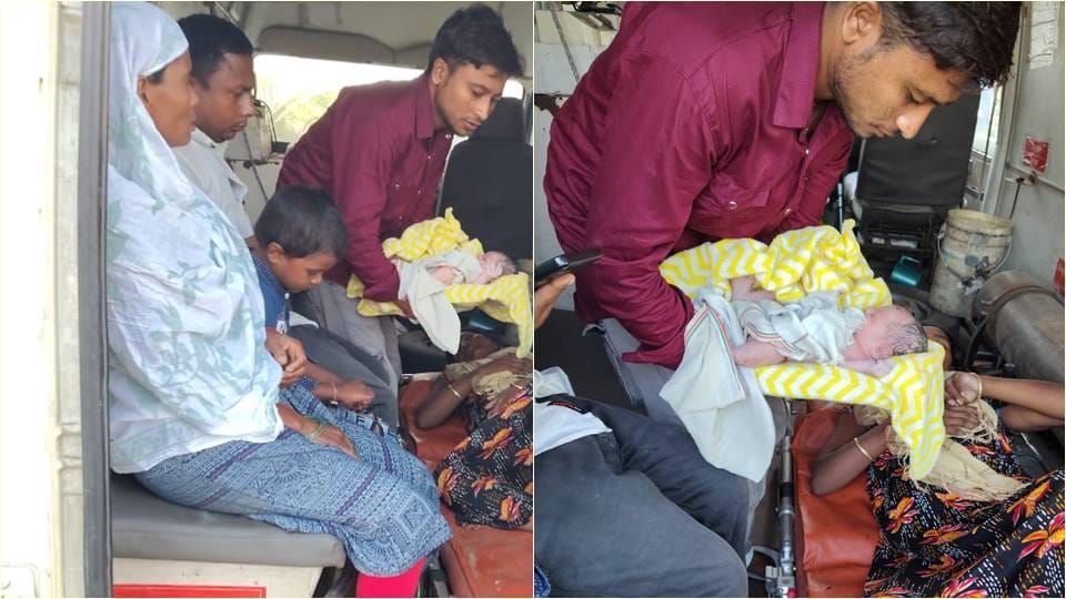 A woman gave birth to a daughter in an ambulance in Greater Noida