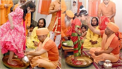 CM Yogi Adityanath performed Kanya Pujan on the day of Maha Ashtami of Sharadiya Navratri