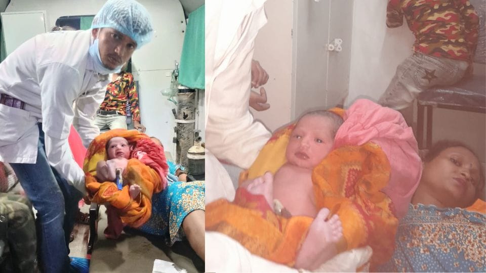 Ambulance worker provided safe delivery in roadways bus ghaziabad