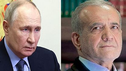 Israel iran tension russia president vladimir putin meets Masoud Pezeshkian in turkmenistan