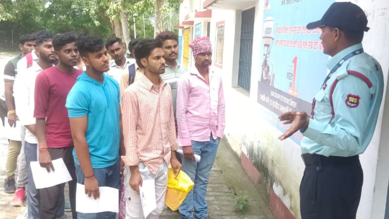 LLB MCom and MSc pass youth are lining up for job of guard in varanasi