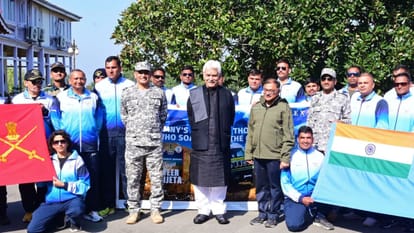 Jammu Kashmir: Vayu Veer Vijayeta car rally started from Srinagar, Lieutenant Governor Manoj Sinha flagged off