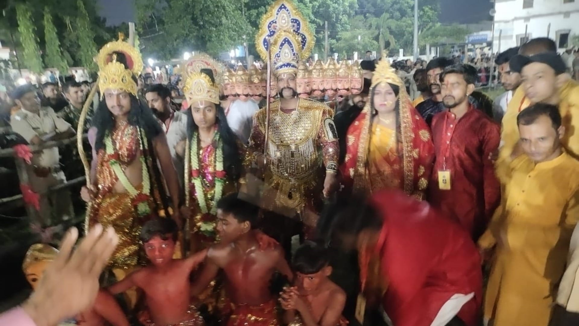Dussehra 2024: 51 feet tall effigies of Ravana, Kumbhkarna, Meghnad burnt in MLT College ground of Saharsa