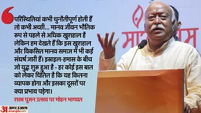 Mohan Bhagwat addressed violence and Hindus in Bangladesh at RSS Shastra Pujan Utsav in Nagpur