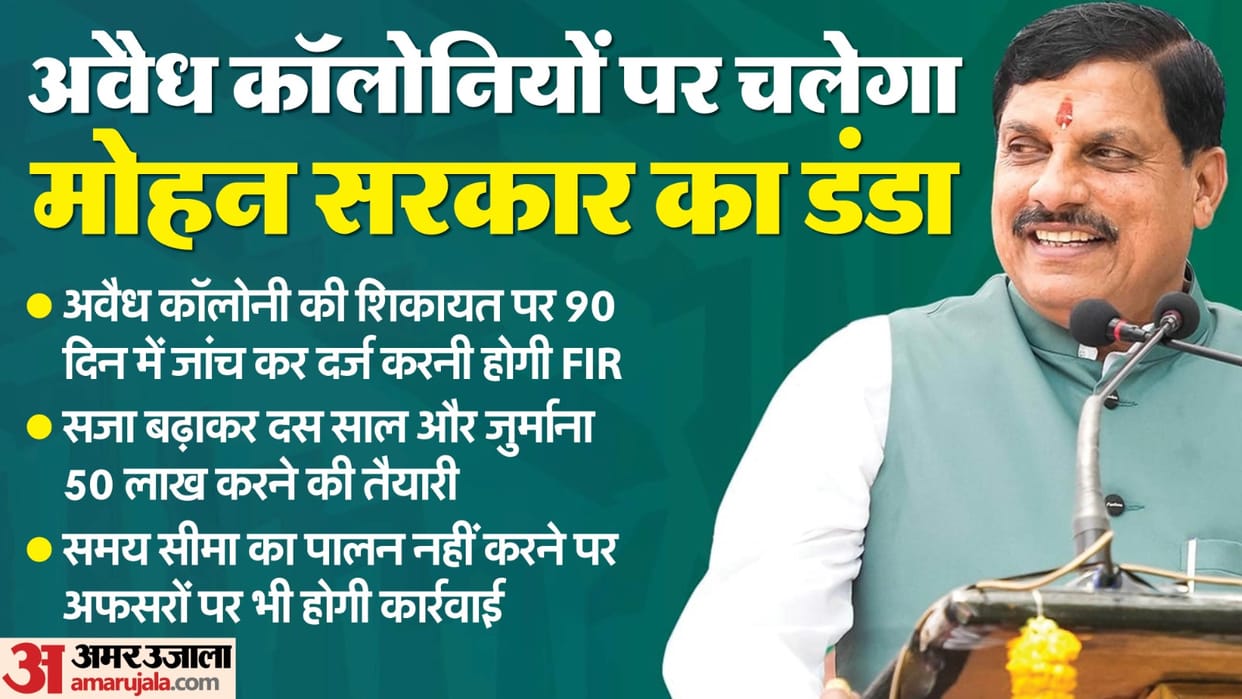 MP News: Mohan government will be strict on illegal colonies, FIR in 90 days, 10 years imprisonment and fine o