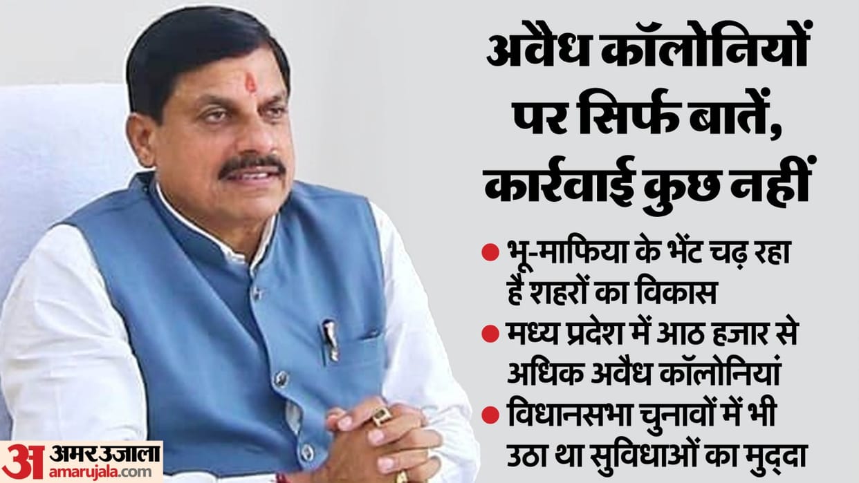 MP News: Mohan government lazy on illegal colonies, land mafia happy, more than 5000 complaints, FIR in only 1